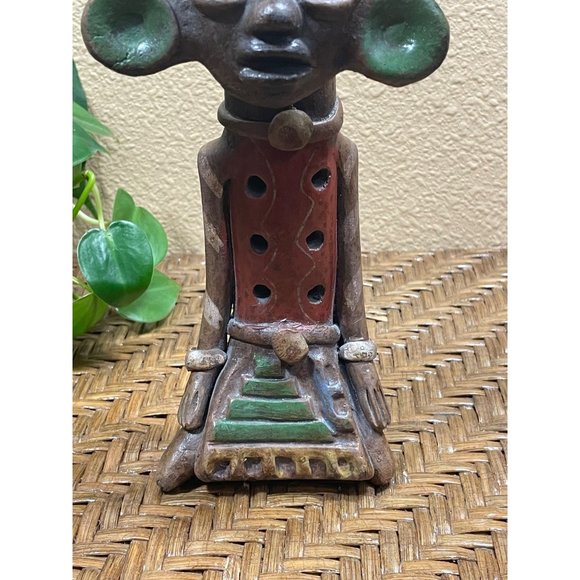 Vintage Mexico Aztec Mayan Clay Flute Folk Art Pottery Primitive - Picture 3 of 10